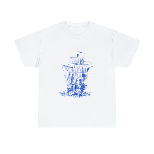 Clipper Ship Drawing T Shirt