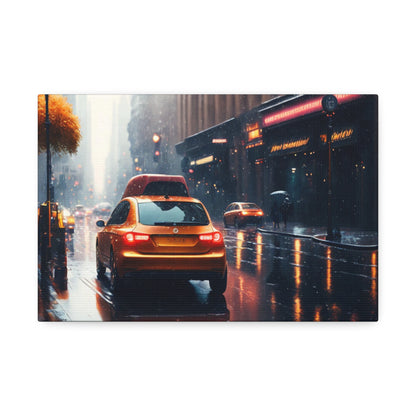 A Rainy Walk Canvas Print